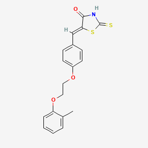 molecular formula C19H17NO3S2 B5007816 (5Z)-5-{4-[2-(2-methylphenoxy)ethoxy]benzylidene}-2-thioxo-1,3-thiazolidin-4-one 