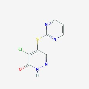 4-Chloro-5-(2-pyrimidinylthio)pyridazine-3(2H)-one