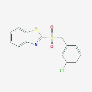 molecular formula C14H10ClNO2S2 B500787 1,3-Benzothiazol-2-yl 3-chlorobenzyl sulfone CAS No. 67219-34-5