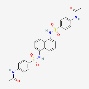 molecular formula C26H24N4O6S2 B5008044 N,N'-[1,5-naphthalenediylbis(iminosulfonyl-4,1-phenylene)]diacetamide 