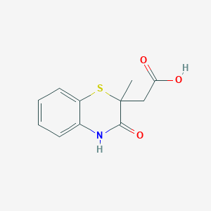 molecular formula C11H11NO3S B500806 (2-methyl-3-oxo-3,4-dihydro-2H-1,4-benzothiazin-2-yl)acetic acid 