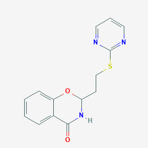 2-[2-(2-pyrimidinylsulfanyl)ethyl]-2,3-dihydro-4H-1,3-benzoxazin-4-one