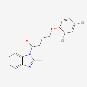 molecular formula C18H16Cl2N2O2 B5008232 1-[4-(2,4-dichlorophenoxy)butanoyl]-2-methyl-1H-benzimidazole 