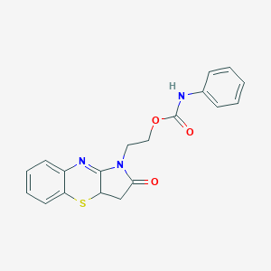 molecular formula C19H17N3O3S B500826 2-(2-oxo-3,3a-dihydropyrrolo[3,2-b][1,4]benzothiazin-1(2H)-yl)ethyl phenylcarbamate 