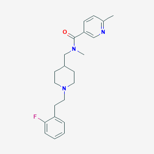 molecular formula C22H28FN3O B5008284 N-({1-[2-(2-fluorophenyl)ethyl]-4-piperidinyl}methyl)-N,6-dimethylnicotinamide 