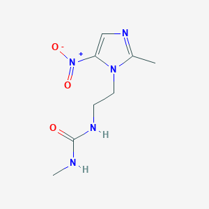 molecular formula C8H13N5O3 B500842 N-(2-{5-nitro-2-methyl-1H-imidazol-1-yl}ethyl)-N'-methylurea 