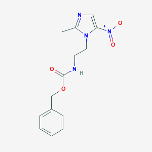 molecular formula C14H16N4O4 B500843 benzyl 2-{5-nitro-2-methyl-1H-imidazol-1-yl}ethylcarbamate 
