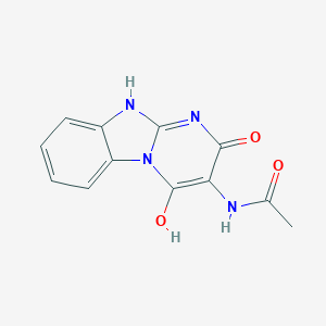 molecular formula C12H10N4O3 B500846 N-(4-hydroxy-2-oxo-10H-pyrimido[1,2-a]benzimidazol-3-yl)acetamide 