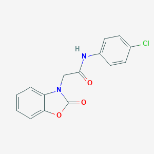 molecular formula C15H11ClN2O3 B500848 N-(4-Chloro-phenyl)-2-(2-oxo-benzooxazol-3-yl)-acetamide 