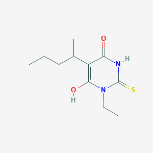 molecular formula C11H18N2O2S B5008493 3-ethyl-6-hydroxy-2-mercapto-5-(1-methylbutyl)-4(3H)-pyrimidinone 