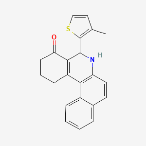 molecular formula C22H19NOS B5008582 5-(3-methyl-2-thienyl)-2,3,5,6-tetrahydrobenzo[a]phenanthridin-4(1H)-one 