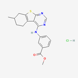 molecular formula C19H20ClN3O2S B5008584 methyl 3-[(7-methyl-5,6,7,8-tetrahydro[1]benzothieno[2,3-d]pyrimidin-4-yl)amino]benzoate hydrochloride 