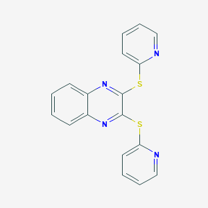 molecular formula C18H12N4S2 B500863 2,3-Bis(2-pyridinylsulfanyl)quinoxaline 