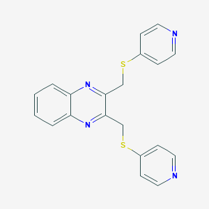 2,3-Bis[(4-pyridinylsulfanyl)methyl]quinoxaline