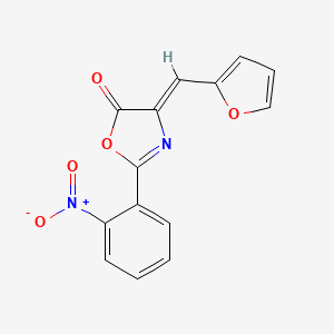 molecular formula C14H8N2O5 B5008662 (4Z)-4-[(FURAN-2-YL)METHYLIDENE]-2-(2-NITROPHENYL)-4,5-DIHYDRO-1,3-OXAZOL-5-ONE 