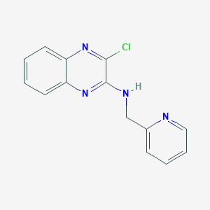 molecular formula C14H11ClN4 B500869 3-chloro-N-(2-pyridinylmethyl)-2-quinoxalinamine 