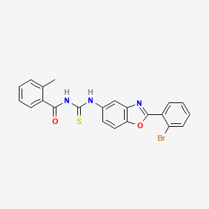 N-({[2-(2-bromophenyl)-1,3-benzoxazol-5-yl]amino}carbonothioyl)-2-methylbenzamide