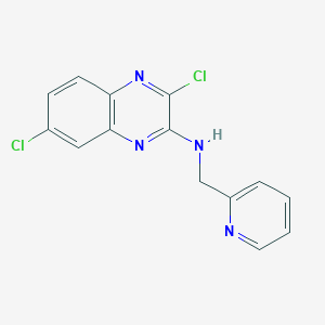 molecular formula C14H10Cl2N4 B500870 3,7-dichloro-N-(2-pyridinylmethyl)-2-quinoxalinamine 