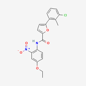 5-(3-chloro-2-methylphenyl)-N-(4-ethoxy-2-nitrophenyl)-2-furamide
