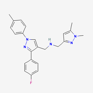 1-(1,5-dimethyl-1H-pyrazol-3-yl)-N-{[3-(4-fluorophenyl)-1-(4-methylphenyl)-1H-pyrazol-4-yl]methyl}methanamine