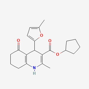 cyclopentyl 2-methyl-4-(5-methyl-2-furyl)-5-oxo-1,4,5,6,7,8-hexahydro-3-quinolinecarboxylate