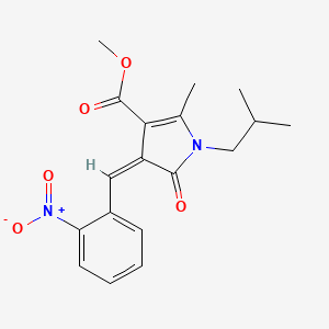 methyl 1-isobutyl-2-methyl-4-(2-nitrobenzylidene)-5-oxo-4,5-dihydro-1H-pyrrole-3-carboxylate