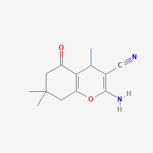 molecular formula C13H16N2O2 B5008763 2-amino-4,7,7-trimethyl-5-oxo-5,6,7,8-tetrahydro-4H-chromene-3-carbonitrile CAS No. 221218-34-4