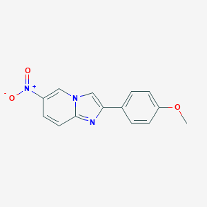 molecular formula C14H11N3O3 B500877 6-Nitro-2-(4-methoxyphenyl)imidazo[1,2-a]pyridine 