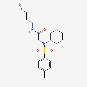 N~2~-cyclohexyl-N~1~-(3-hydroxypropyl)-N~2~-[(4-methylphenyl)sulfonyl]glycinamide