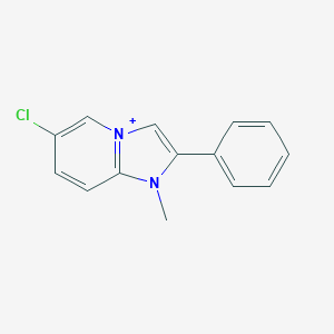 6-chloro-1-methyl-2-phenyl-1H-imidazo[1,2-a]pyridin-4-ium