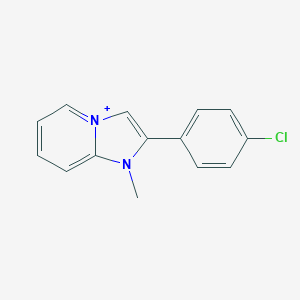 molecular formula C14H12ClN2+ B500881 2-(4-chlorophenyl)-1-methyl-1H-imidazo[1,2-a]pyridin-4-ium 