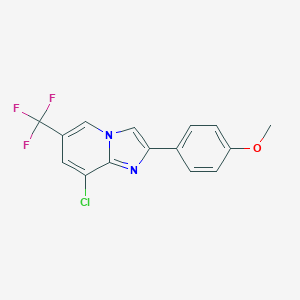 molecular formula C15H10ClF3N2O B500885 8-氯-2-(4-甲氧基苯基)-6-(三氟甲基)咪唑并[1,2-a]吡啶 CAS No. 353258-29-4