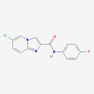 molecular formula C14H9ClFN3O B500894 6-chloro-N-(4-fluorophenyl)imidazo[1,2-a]pyridine-2-carboxamide 