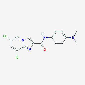 molecular formula C16H14Cl2N4O B500895 6,8-dichloro-N-[4-(dimethylamino)phenyl]imidazo[1,2-a]pyridine-2-carboxamide 