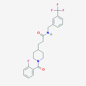 3-[1-(2-fluorobenzoyl)-4-piperidinyl]-N-[3-(trifluoromethyl)benzyl]propanamide