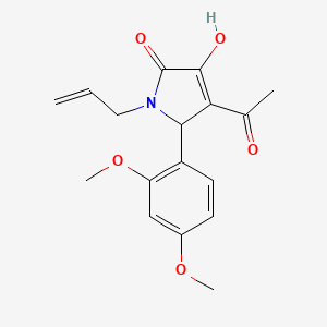 4-acetyl-1-allyl-5-(2,4-dimethoxyphenyl)-3-hydroxy-1,5-dihydro-2H-pyrrol-2-one