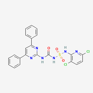 1-[(3,6-Dichloropyridin-2-yl)sulfamoyl]-3-(4,6-diphenylpyrimidin-2-yl)urea