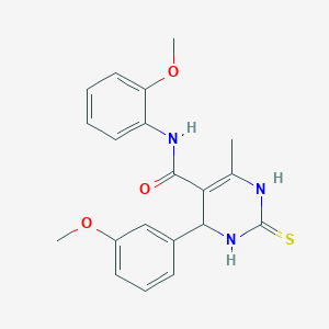 N-(2-methoxyphenyl)-4-(3-methoxyphenyl)-6-methyl-2-thioxo-1,2,3,4-tetrahydropyrimidine-5-carboxamide