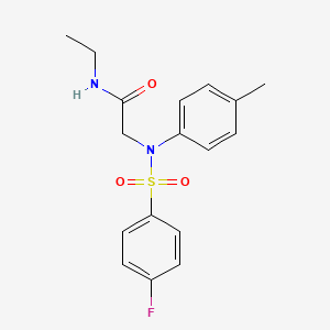 N~1~-ethyl-N~2~-[(4-fluorophenyl)sulfonyl]-N~2~-(4-methylphenyl)glycinamide