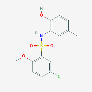 5-chloro-N-(2-hydroxy-5-methylphenyl)-2-methoxybenzenesulfonamide