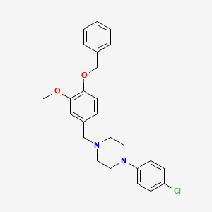 1-[4-(benzyloxy)-3-methoxybenzyl]-4-(4-chlorophenyl)piperazine