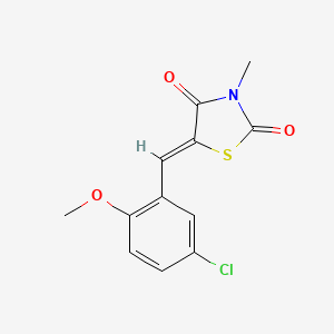 (5Z)-5-(5-chloro-2-methoxybenzylidene)-3-methyl-1,3-thiazolidine-2,4-dione