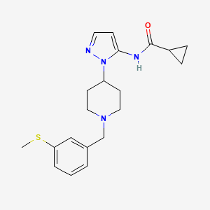 N-(1-{1-[3-(methylthio)benzyl]-4-piperidinyl}-1H-pyrazol-5-yl)cyclopropanecarboxamide