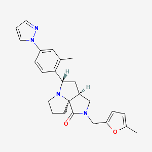 (1S,5S,7S)-3-[(5-methylfuran-2-yl)methyl]-7-(2-methyl-4-pyrazol-1-ylphenyl)-3,8-diazatricyclo[6.3.0.01,5]undecan-2-one