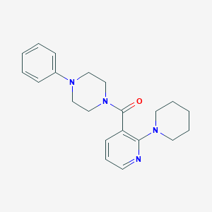 molecular formula C21H26N4O B500912 1-Phenyl-4-{[2-(1-piperidinyl)-3-pyridinyl]carbonyl}piperazine 