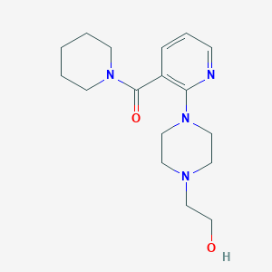 molecular formula C17H26N4O2 B500914 2-{4-[3-(1-Piperidinylcarbonyl)-2-pyridinyl]-1-piperazinyl}ethanol 