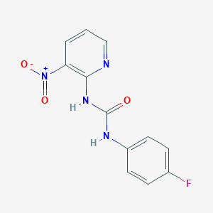 molecular formula C12H9FN4O3 B500918 N-(4-fluorophenyl)-N'-{3-nitro-2-pyridinyl}urea 