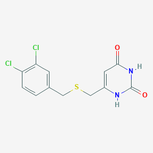 6-{[(3,4-dichlorobenzyl)sulfanyl]methyl}-2,4(1H,3H)-pyrimidinedione