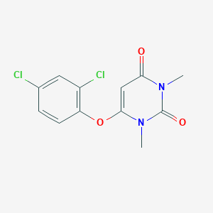 molecular formula C12H10Cl2N2O3 B500966 6-(2,4-Dichlorophenoxy)-1,3-dimethylpyrimidine-2,4-dione 
