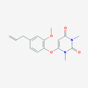 molecular formula C16H18N2O4 B500971 6-(4-allyl-2-methoxyphenoxy)-1,3-dimethyl-2,4(1H,3H)-pyrimidinedione 